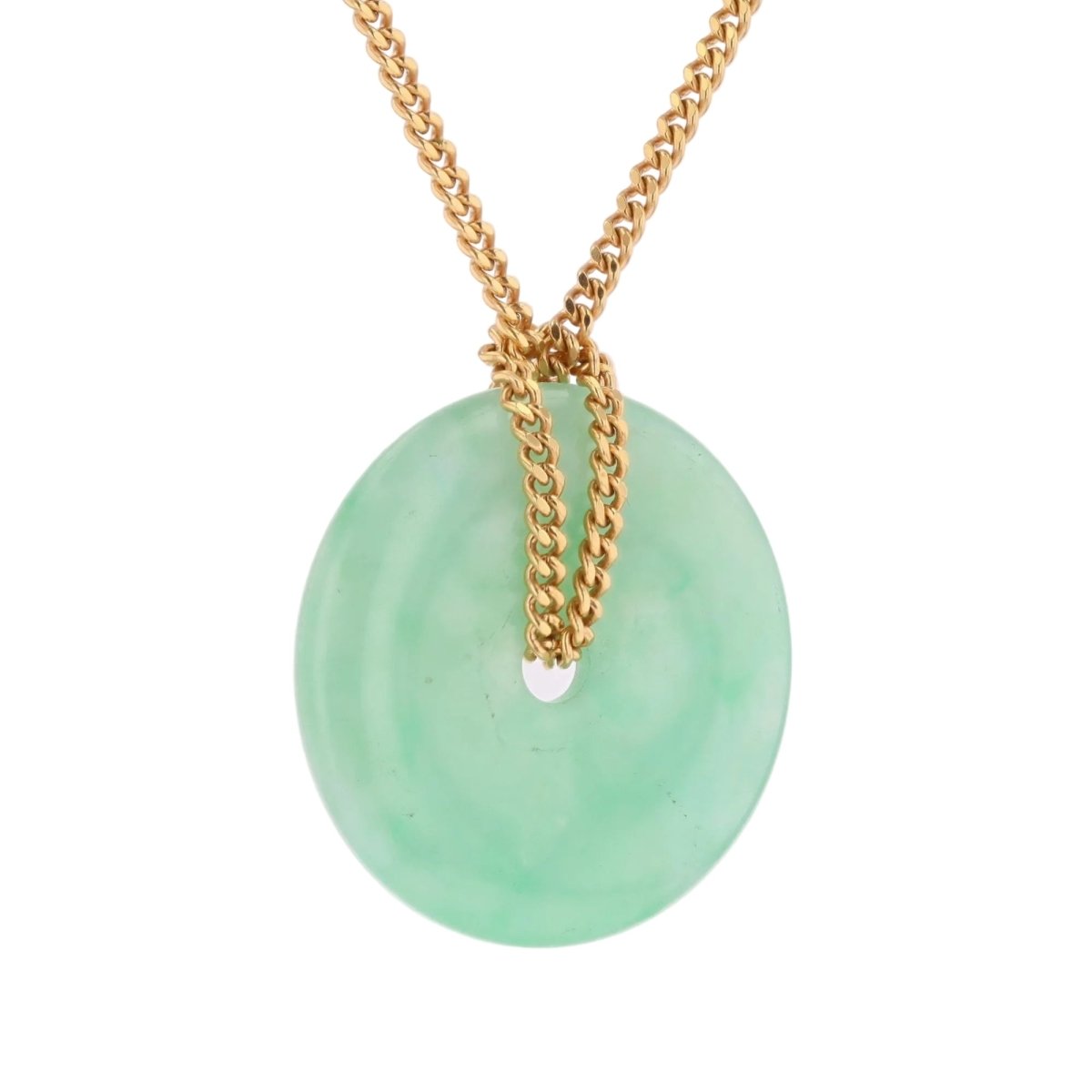 Collier Pendentif en or jaune et jade - Castafiore