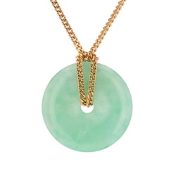 Collier Pendentif en or jaune et jade - Castafiore
