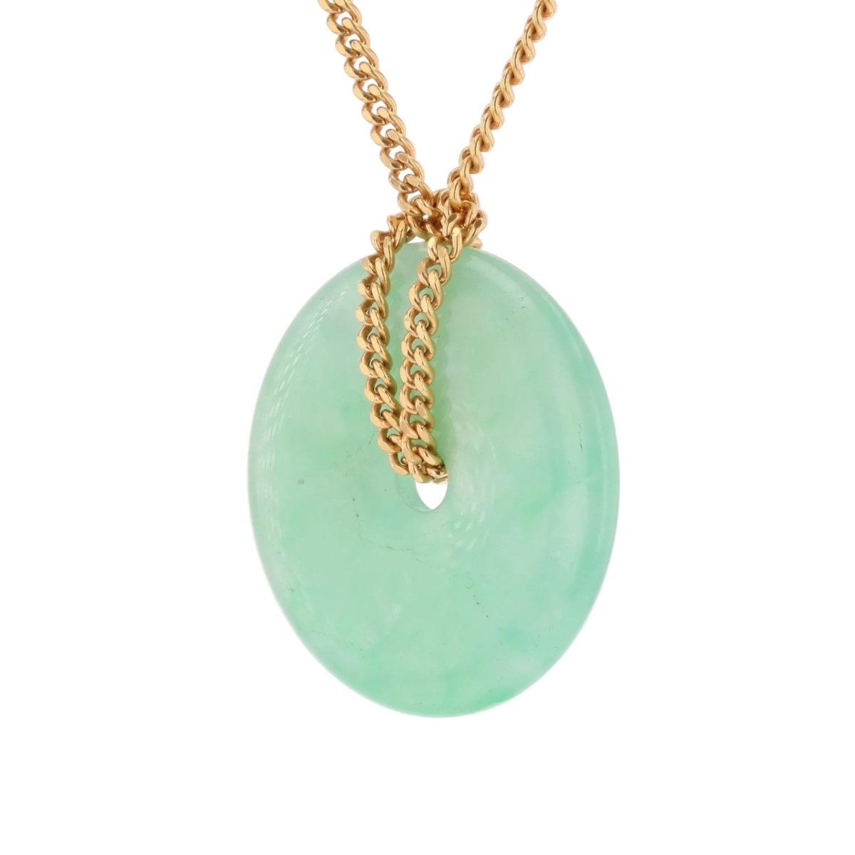 Collier Pendentif en or jaune et jade - Castafiore