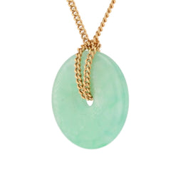 Collier Pendentif en or jaune et jade - Castafiore