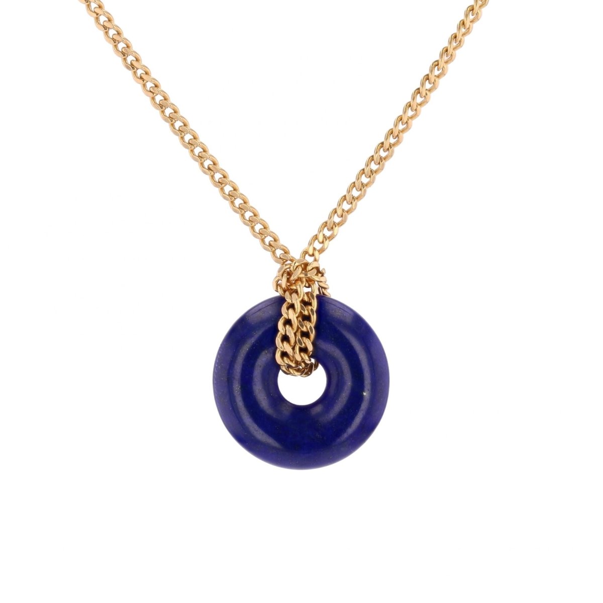 Collier Pendentif en or jaune et lapis - lazuli - Castafiore