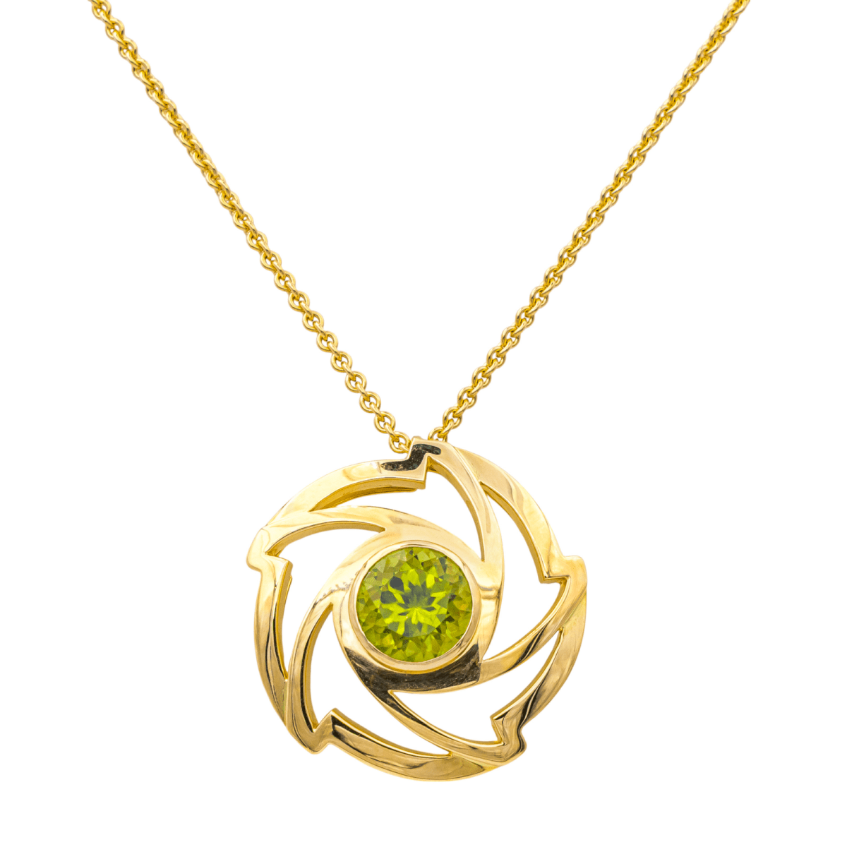 Collier Pendentif en or jaune et péridot - Castafiore