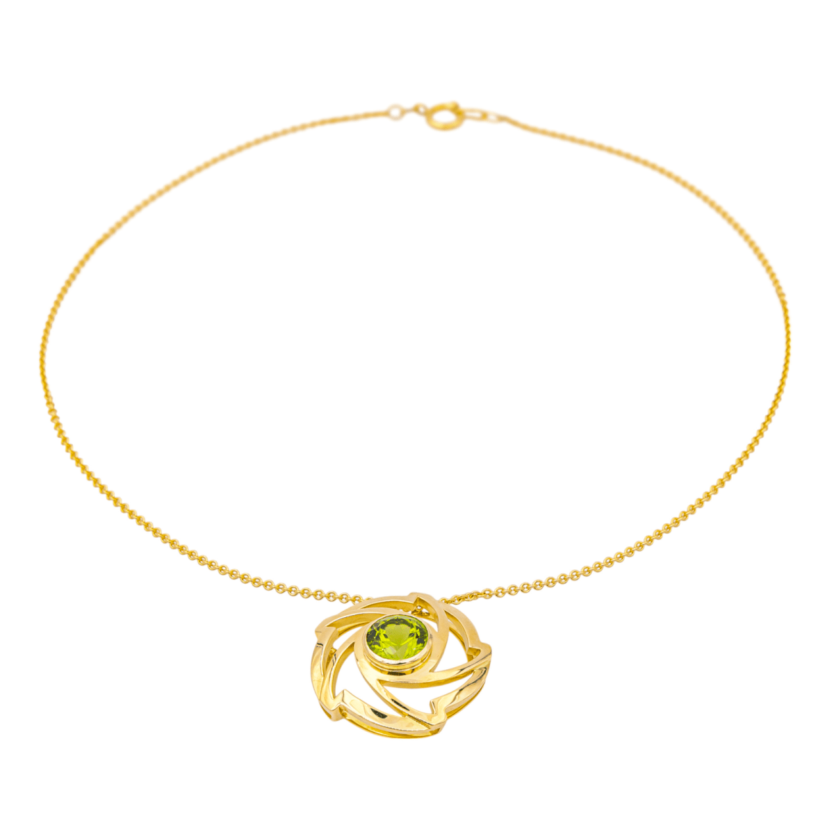 Collier Pendentif en or jaune et péridot - Castafiore