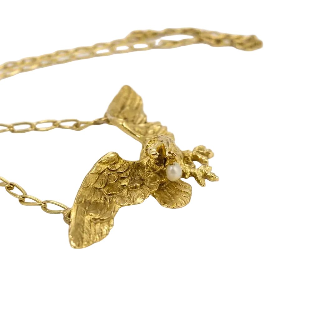 Collier Pendentif en or jaune et perle - Castafiore
