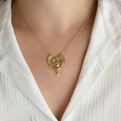 Collier Pendentif en or jaune et perle - Castafiore