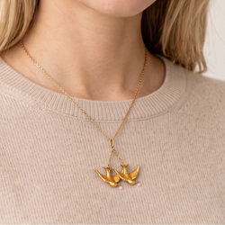 Collier Pendentif en or jaune et perles - Castafiore