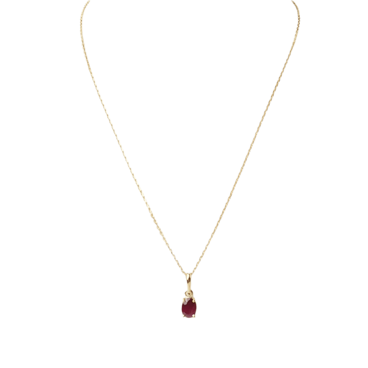 Collier Pendentif en or jaune et rubis - Castafiore