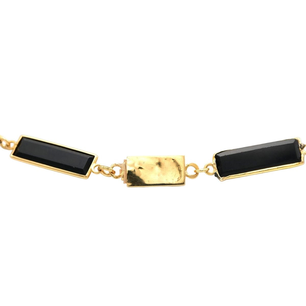 Collier Pendentif en or jaune, onyx et agates - Castafiore