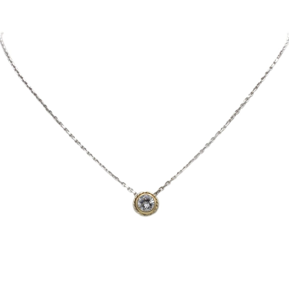 Collier Pendentif en or jaune, or blanc et diamant - Castafiore