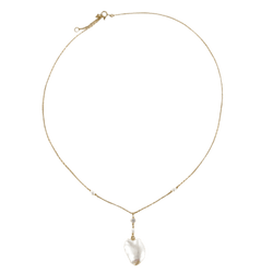 Collier Pendentif en or jaune, perle et diamant - Castafiore