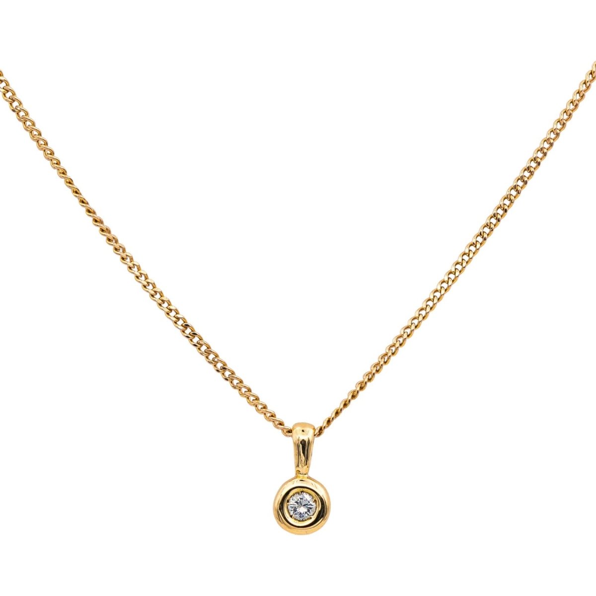 Collier Pendentif en or rose et diamant - Castafiore