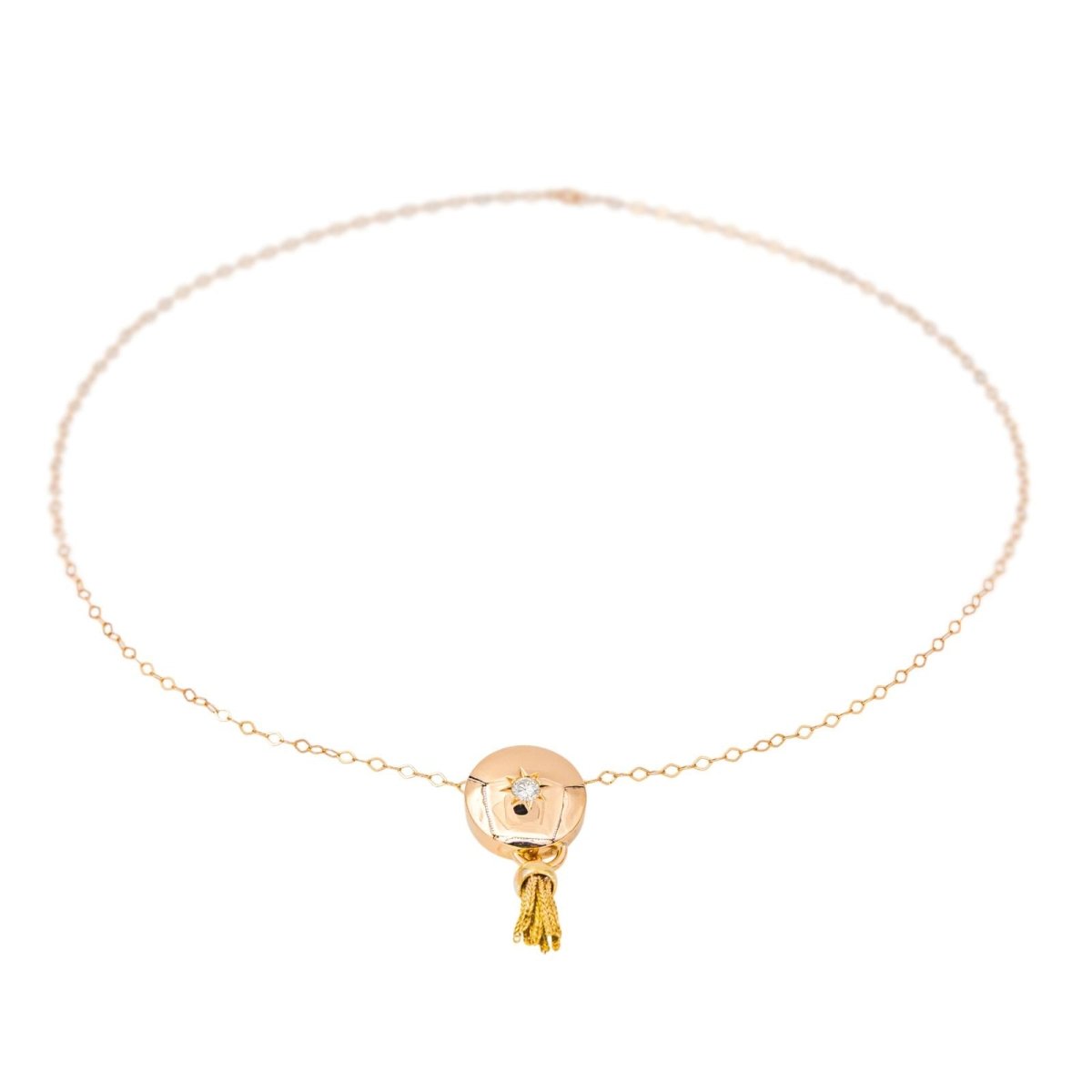 Collier Pendentif en or rose et diamant - Castafiore