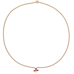 Collier Pendentif en or rose, perle, rubis et diamant - Castafiore