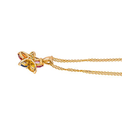 Collier Pendentif en or rose, saphirs, rubis et diamants - Castafiore