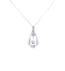 Collier Pendentif en platine et diamants - Castafiore