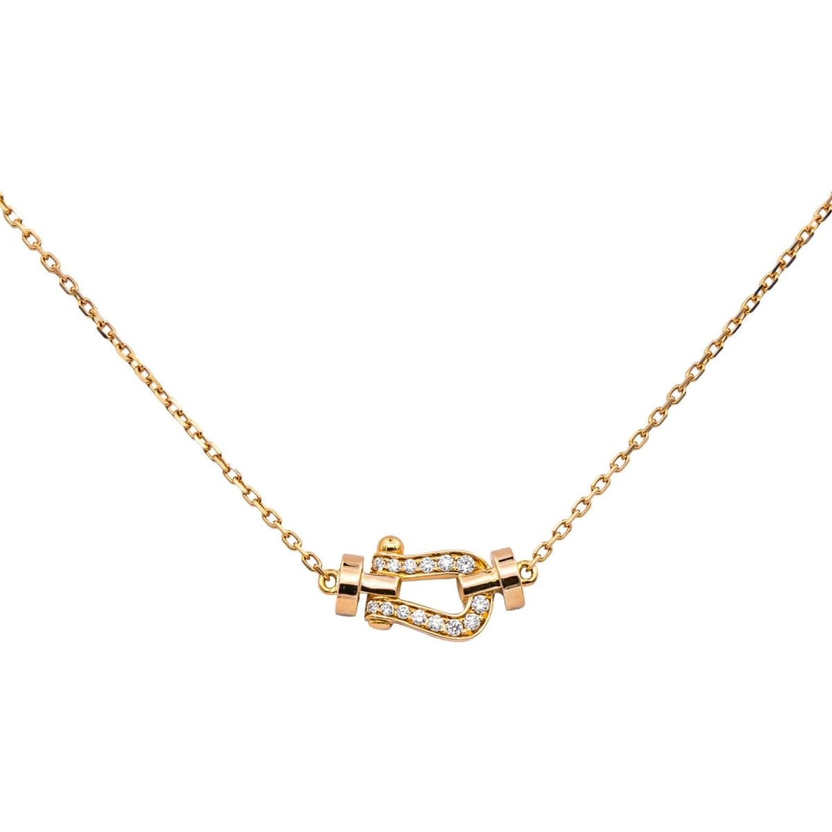 Collier Pendentif FRED "Force 10" en or rose et dualabts - Castafiore