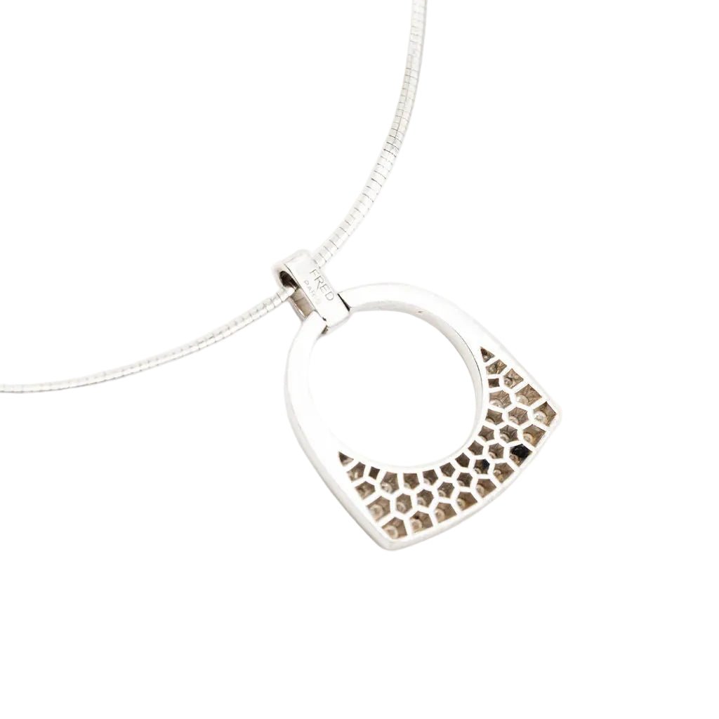 Collier Pendentif FRED "Success" en or blanc et diamants - Castafiore