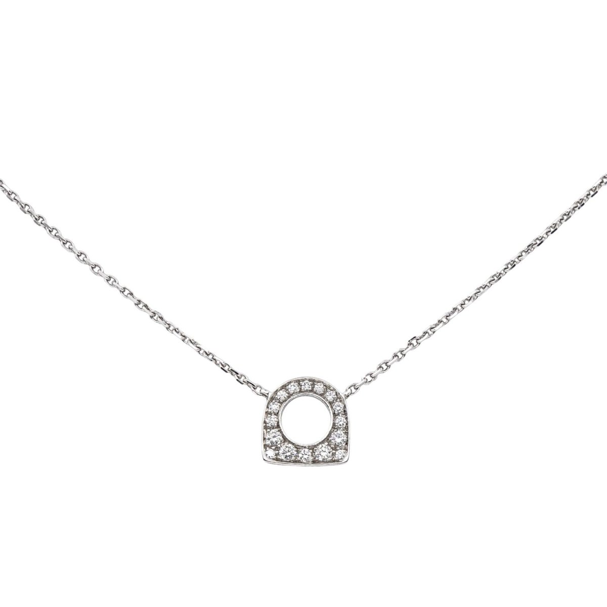 Collier Pendentif FRED "Success" en or blanc et diamants - Castafiore