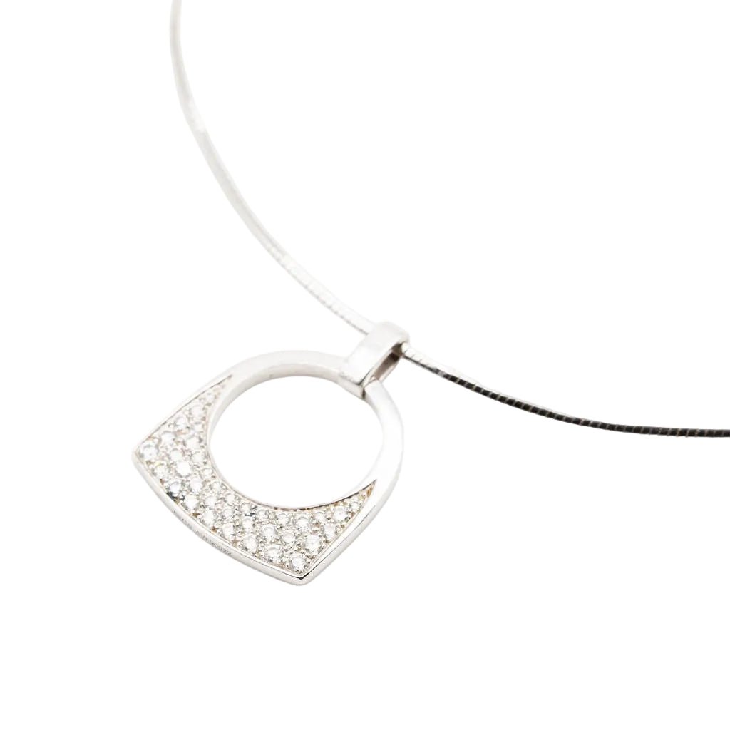 Collier Pendentif FRED "Success" en or blanc et diamants - Castafiore