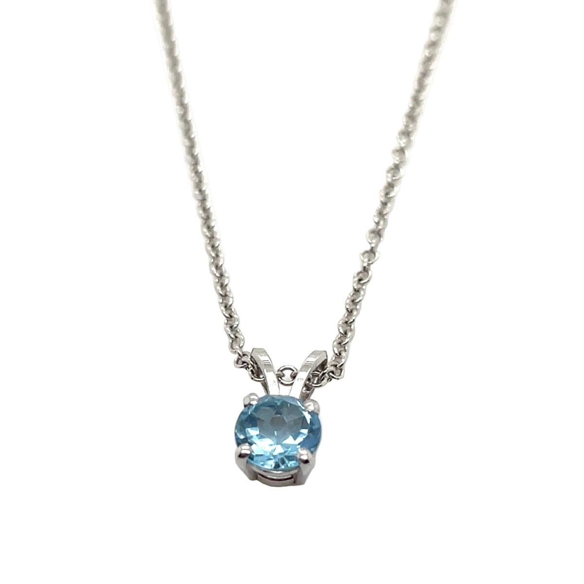 Collier Pendentif GUY BARUCH en or blanc et aigue - marine - Castafiore