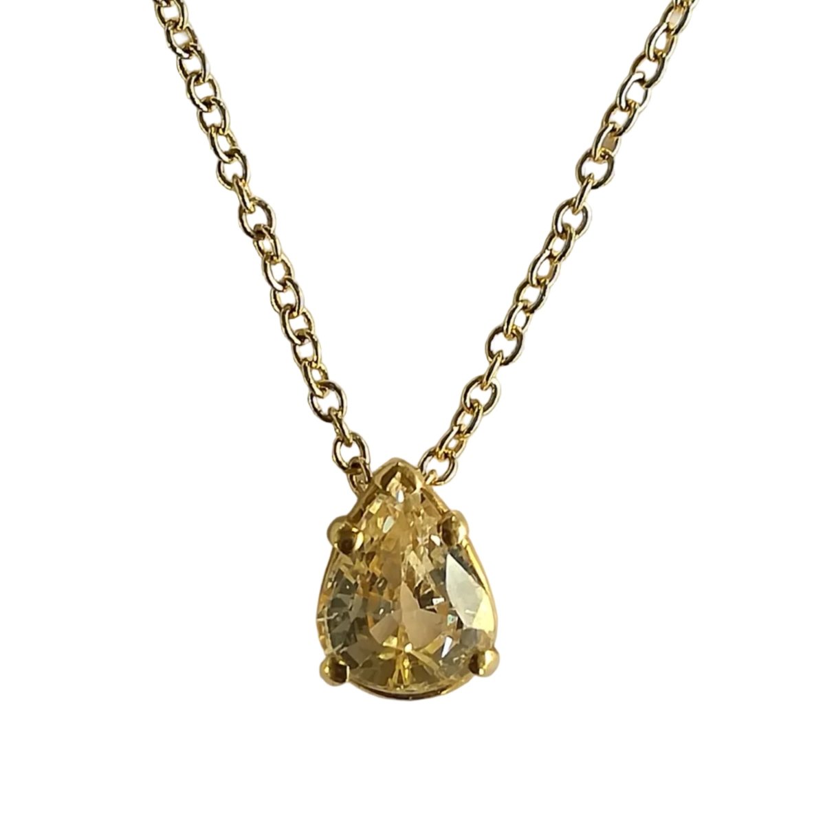 Collier Pendentif GUY BARUCH en or jaune et saphir - Castafiore
