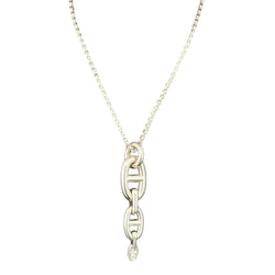 Collier Pendentif HERMÈS "Chaîne d'ancre enchaînée" GM en argent - Castafiore