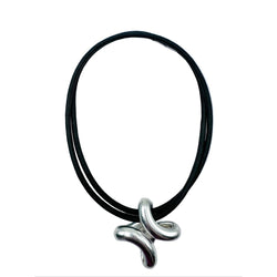 Collier Pendentif HERMÈS "Lima" en argent - Castafiore