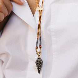 Collier Pendentif MARIE LICHTENBERG "In Stars We Trust" en or jaune et diamants - Castafiore