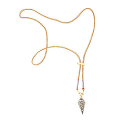 Collier Pendentif MARIE LICHTENBERG "In Stars We Trust" en or jaune et diamants - Castafiore