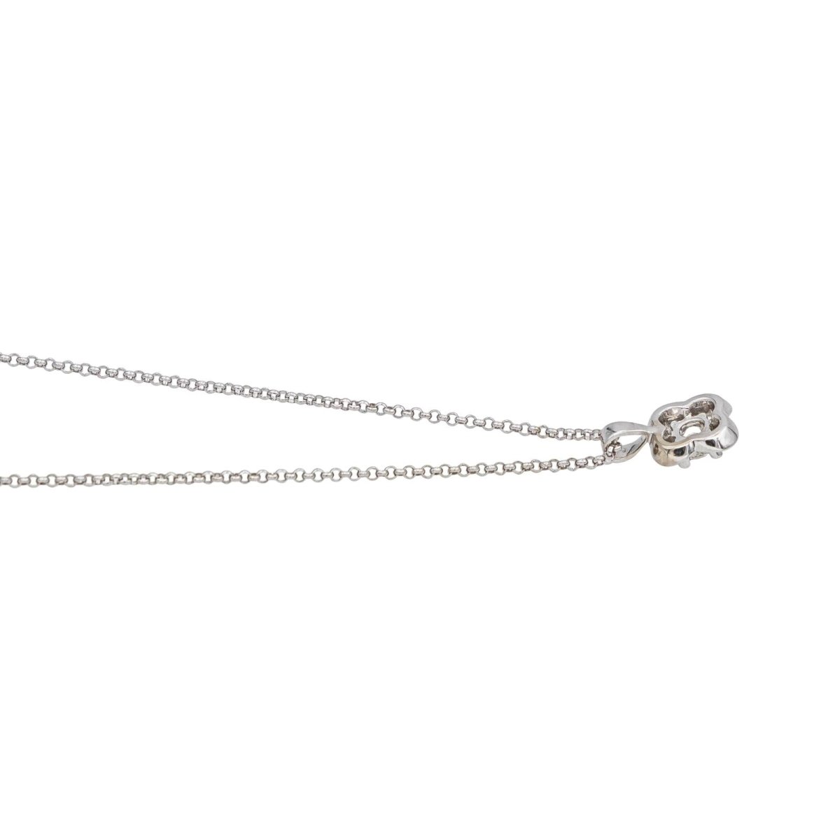 Collier Pendentif MAUBOUSSIN "Chance of Love" en or blanc et diamants - Castafiore