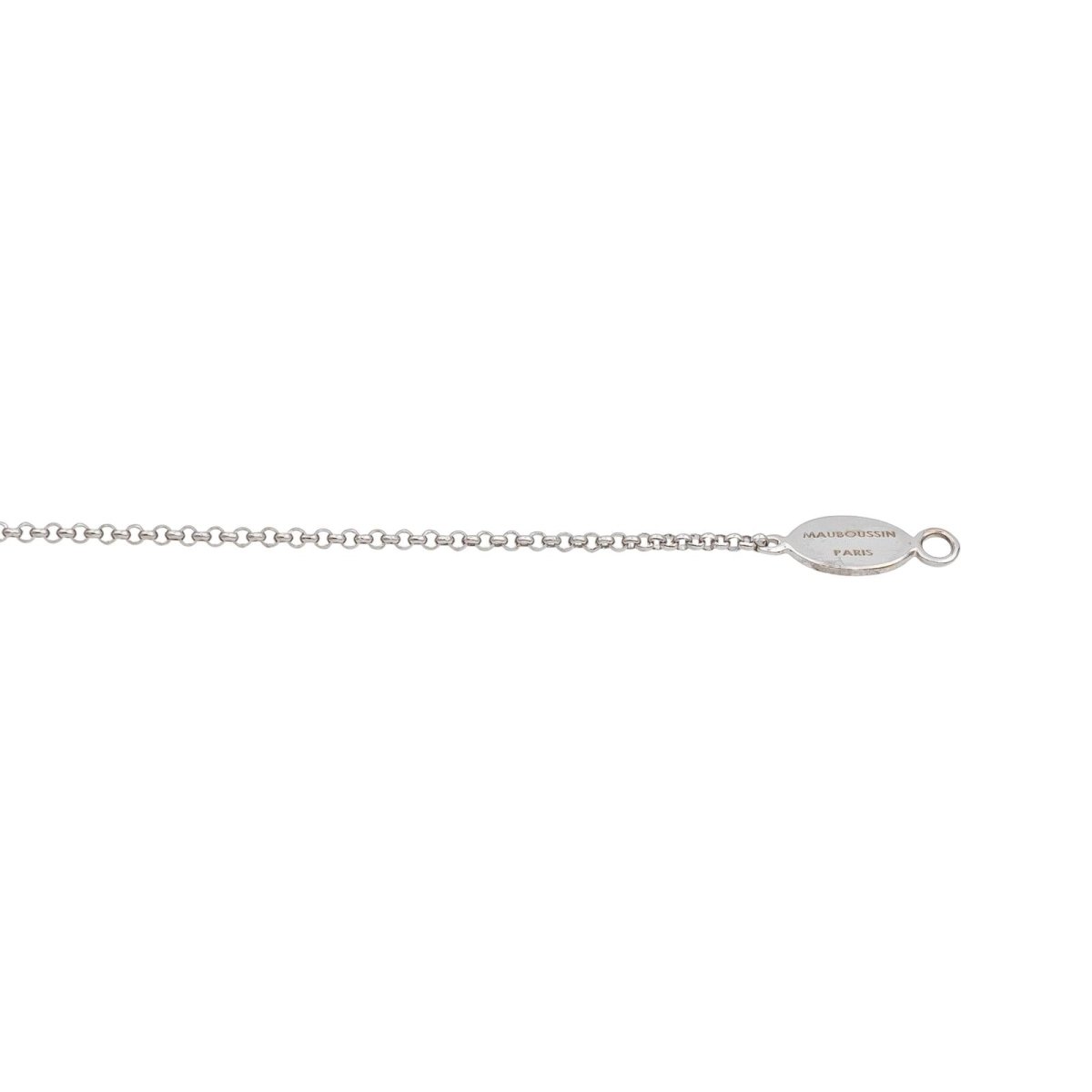 Collier Pendentif MAUBOUSSIN "Chance of Love" en or blanc et diamants - Castafiore