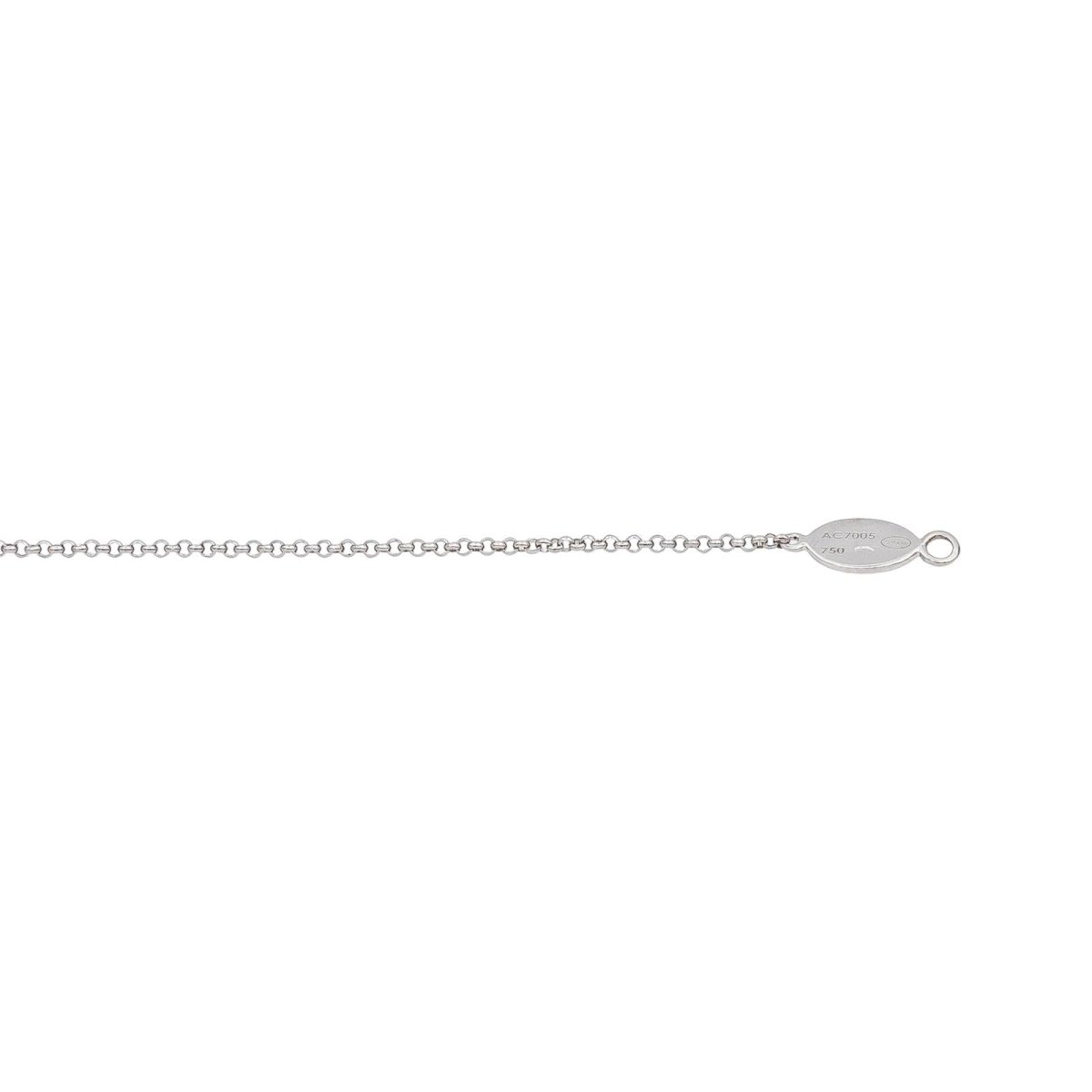 Collier Pendentif MAUBOUSSIN "Chance of Love" en or blanc et diamants - Castafiore