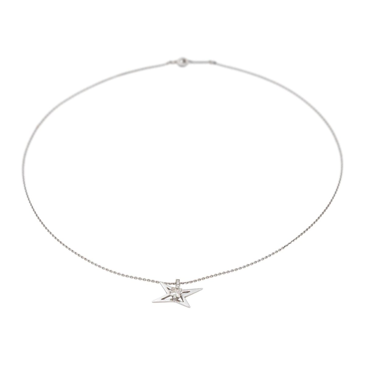 Collier Pendentif MAUBOUSSIN "Ma Princesse à moi" en or blanc et diamants - Castafiore