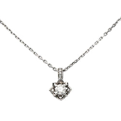 Collier Pendentif MAUBOUSSIN "Ma Reine d'Amour N°2" en or blanc et diamants - Castafiore
