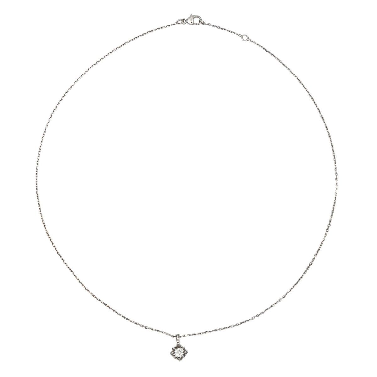 Collier Pendentif MAUBOUSSIN "Ma Reine d'Amour N°2" en or blanc et diamants - Castafiore