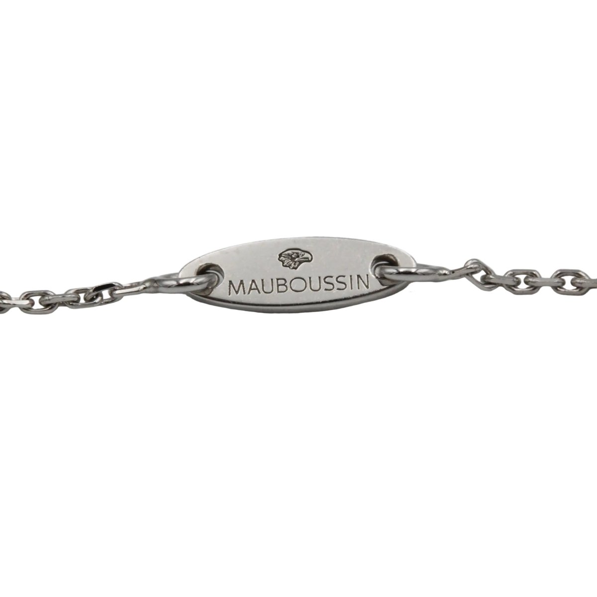 Collier Pendentif MAUBOUSSIN "Mon premier pas d'amour" en or blanc et diamant - Castafiore