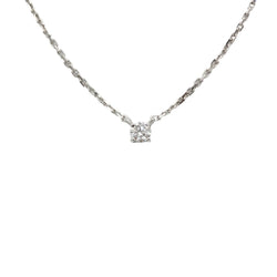 Collier Pendentif MAUBOUSSIN "Mon premier pas d'amour" en or blanc et diamant - Castafiore