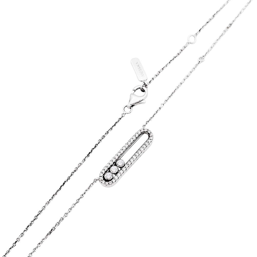 Collier Pendentif MESSIKA "Baby Move " en or blanc et diamants - Castafiore