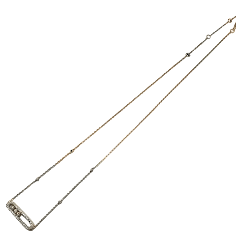 Collier Pendentif MESSIKA "Baby Move Pavé" en or rose et diamants - Castafiore