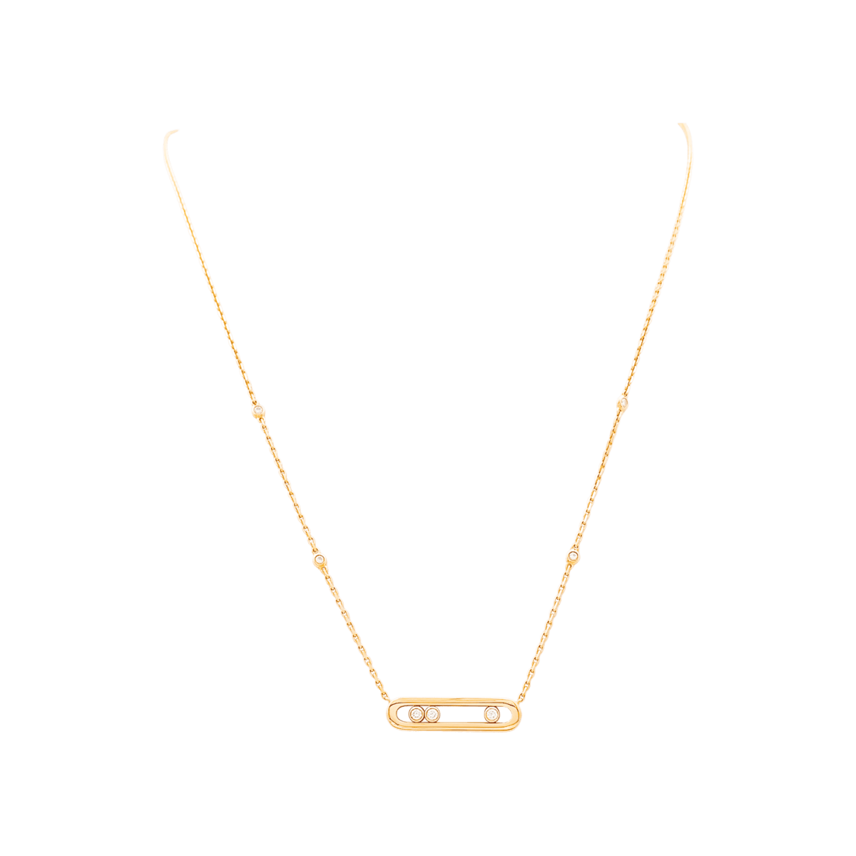 Collier Pendentif MESSIKA "Baby Move" PM en or rose et diamants - Castafiore