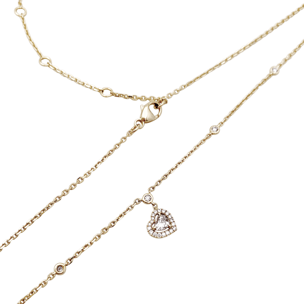 Collier Pendentif MESSIKA "Joy Heart" en or rose et diamants - Castafiore