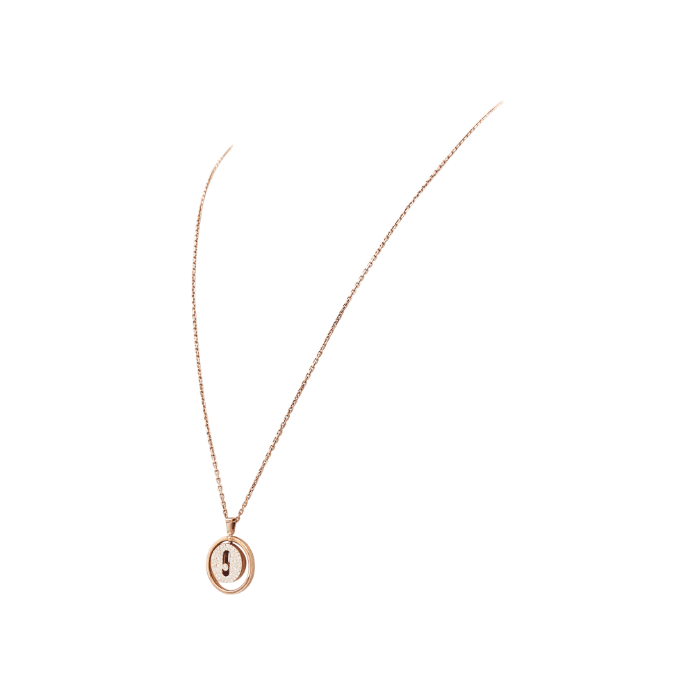 Collier Pendentif MESSIKA "Lucky Move" en or rose et diamants - Castafiore