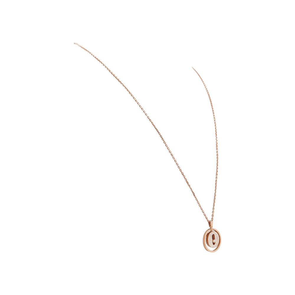 Collier Pendentif MESSIKA "Lucky Move" en or rose et diamants - Castafiore