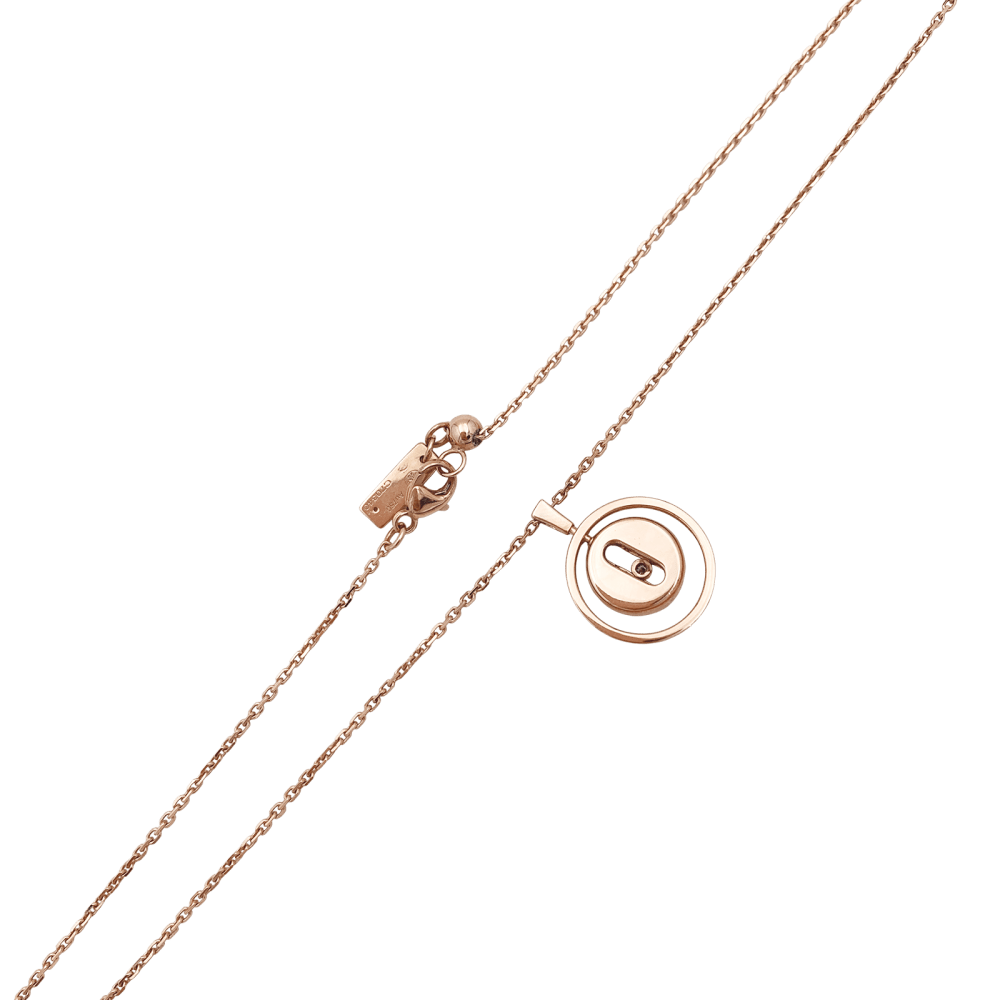 Collier Pendentif MESSIKA "Lucky Move" en or rose et diamants - Castafiore