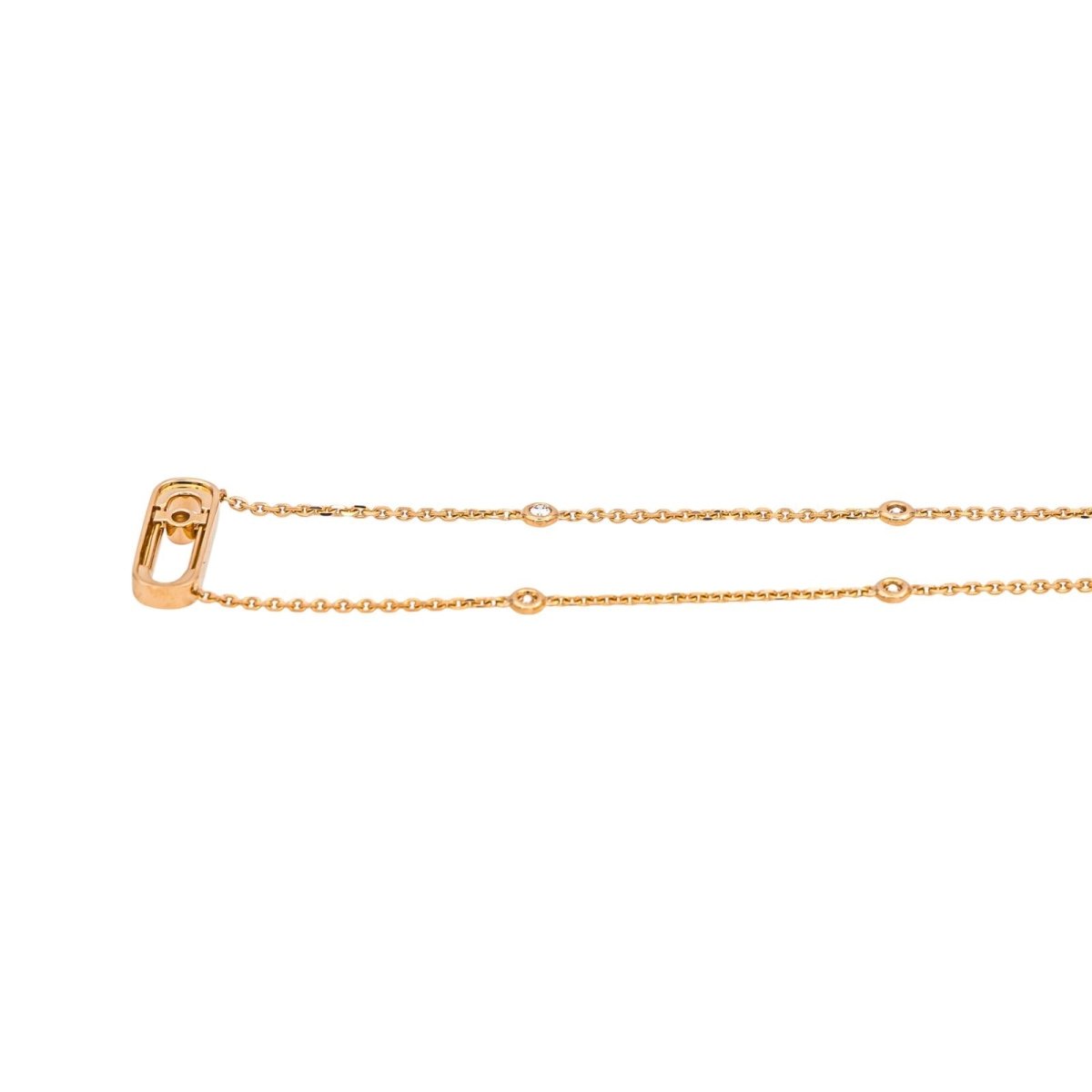 Collier Pendentif MESSIKA "Move Uno" en or rose et diamants - Castafiore