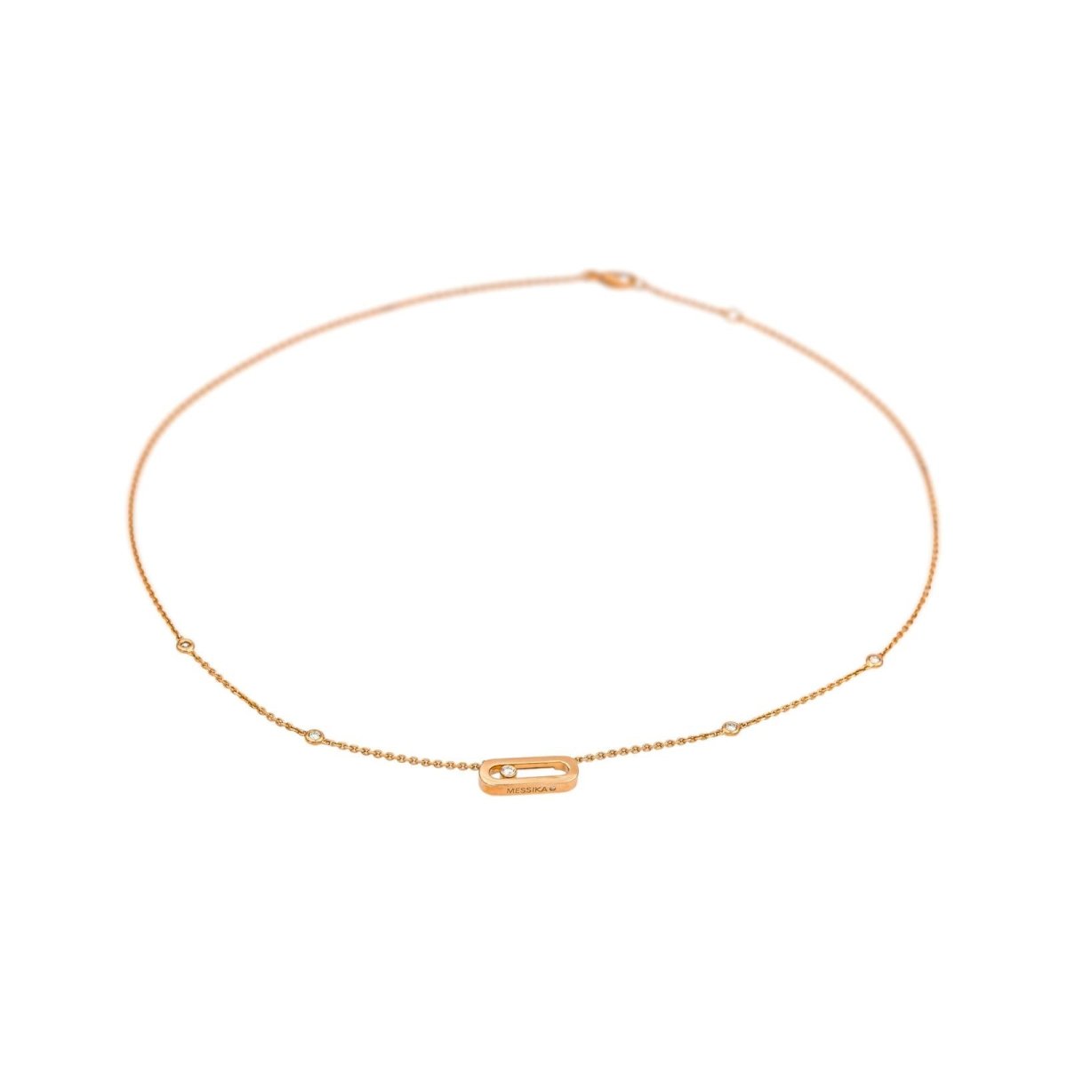 Collier Pendentif MESSIKA "Move Uno" en or rose et diamants - Castafiore