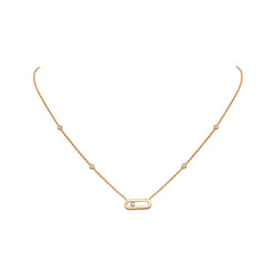 Collier Pendentif MESSIKA "Move Uno" en or rose et diamants - Castafiore