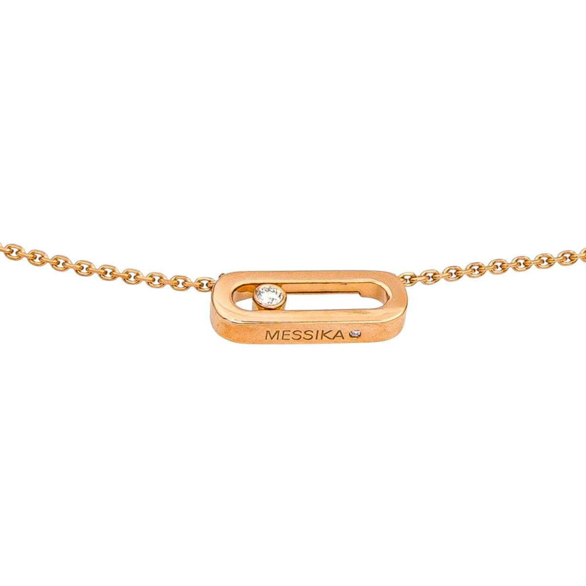 Collier Pendentif MESSIKA "Move Uno" en or rose et diamants - Castafiore