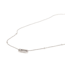 Collier Pendentif MESSIKA "Move Uno Pavé" en or blanc et diamants - Castafiore