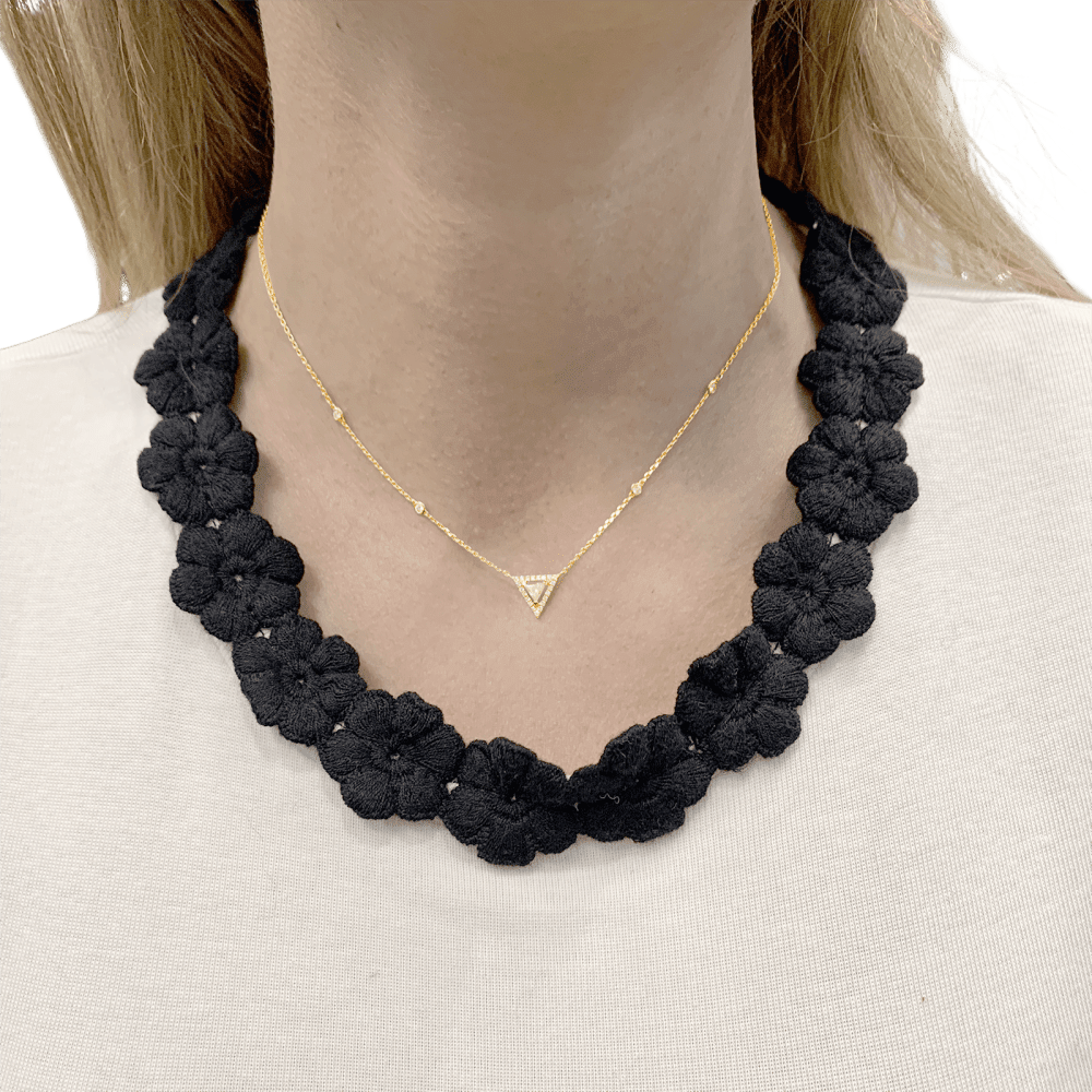 Collier Pendentif MESSIKA "Théa" en or rose et diamants - Castafiore